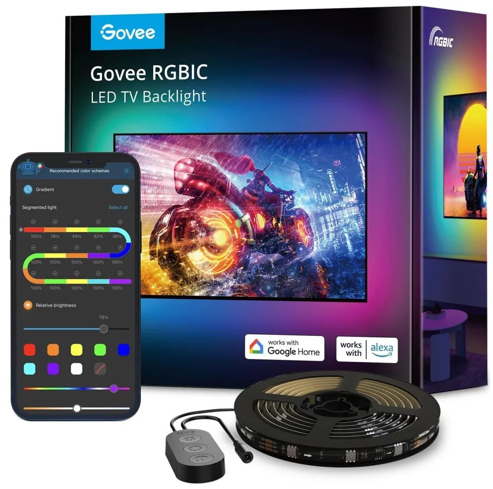 Govee - TV 55-65" SMART LED háttérvilágítás RGBIC Wi-Fi