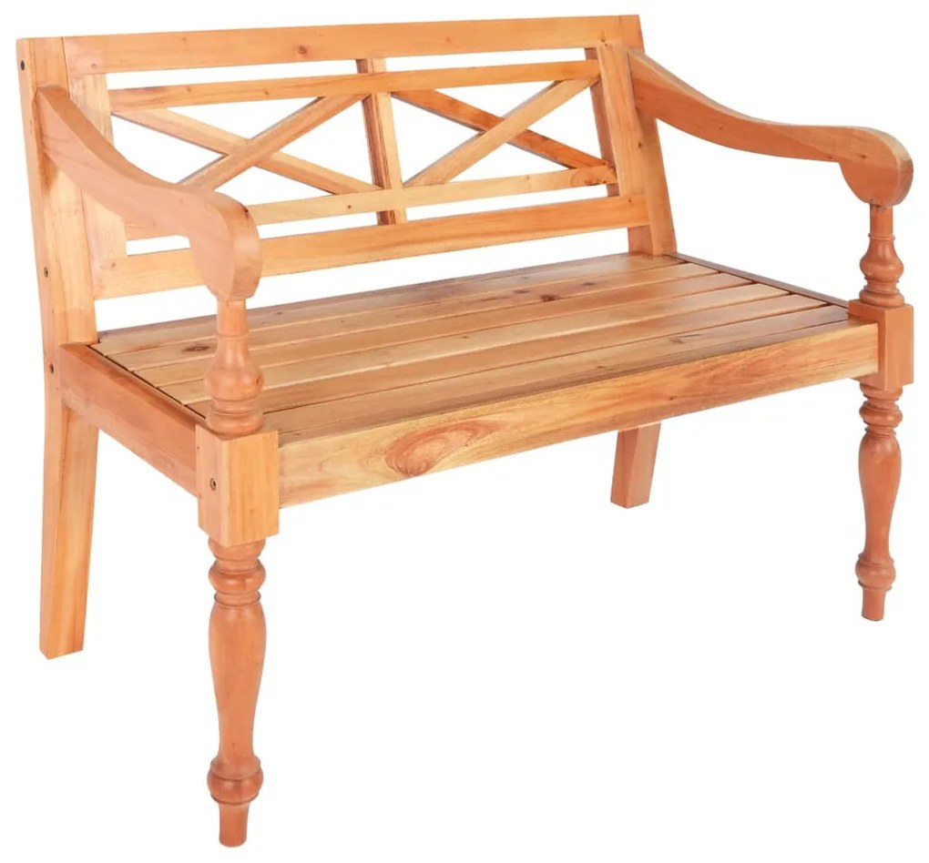 világosbarna tömör mahagóni Batavia pad 98 cm