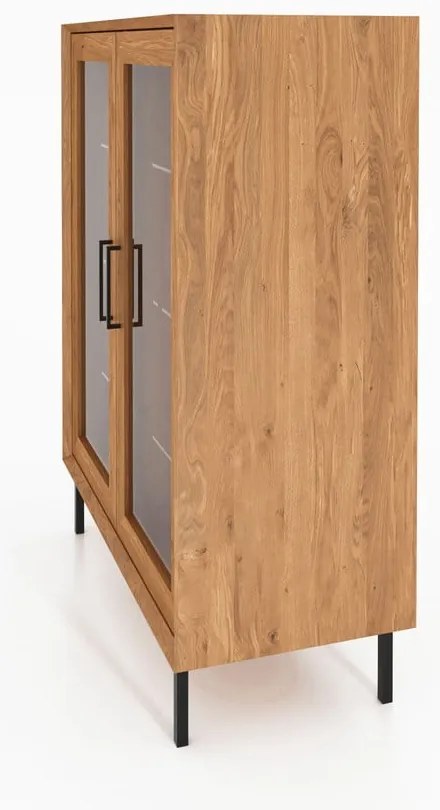 Natúr színű tölgyfa tálalószekrény 97x125 cm Abies – The Beds