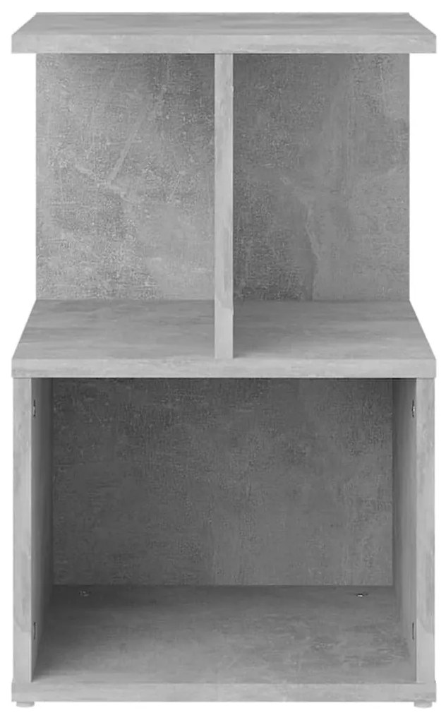 2 db betonszürke szerelt fa éjjeliszekrény 35 x 35 x 55 cm