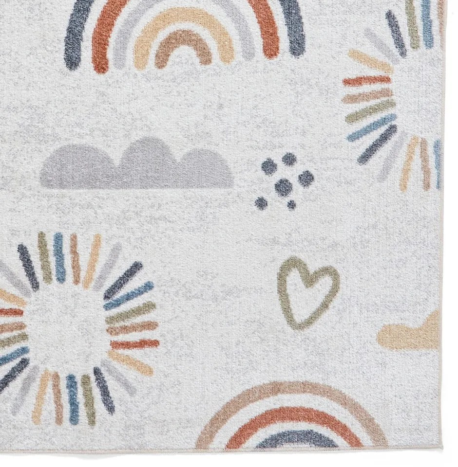 Krémszínű gyerek szőnyeg 80x150 cm Vida Kids Rainbow – Think Rugs