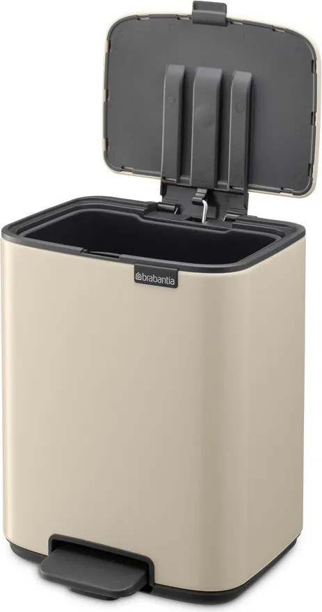 Bézs acél pedálos szemetes 7 l Bo – Brabantia