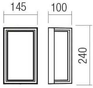 Redo 90533 - LED Kültéri fali lámpa QUADRIS LED/12W/230V IP54 antracit