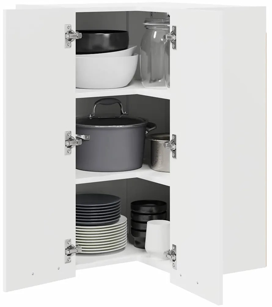 Függő szekrény polcokkal Riga Fehér 57 x 57 x 80 cm Faanyag