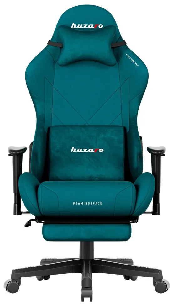 Gamer szék, Force lábtartóval Teal