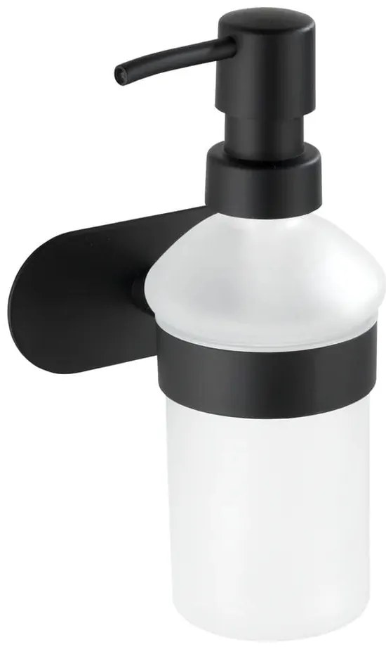 Matt fekete öntapadós rozsdamentes acél fürdőszobai kiegészítő szett Orea – Wenko