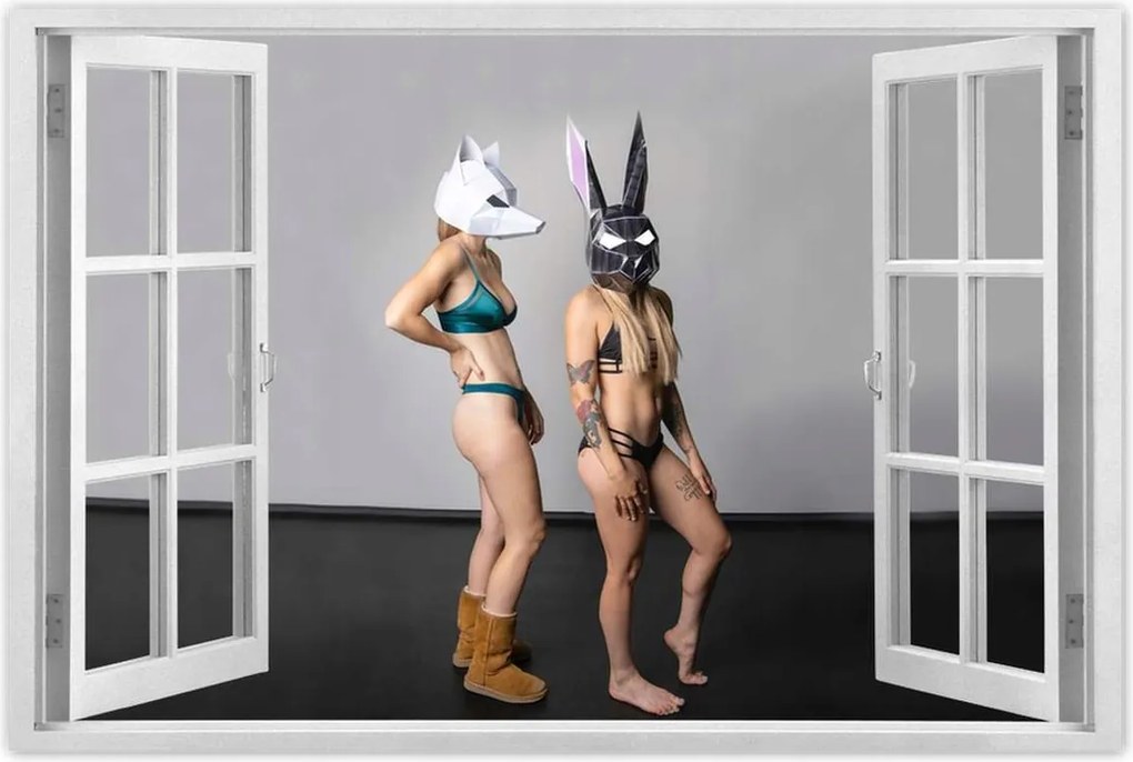 Poszterek 60x40 Lányok Nyuszik