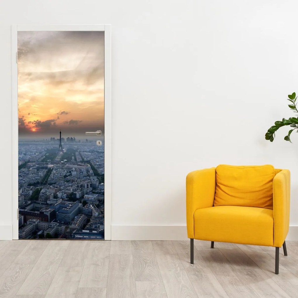 Fotótapéta ajtóra - Párizs felülről (95x205cm)