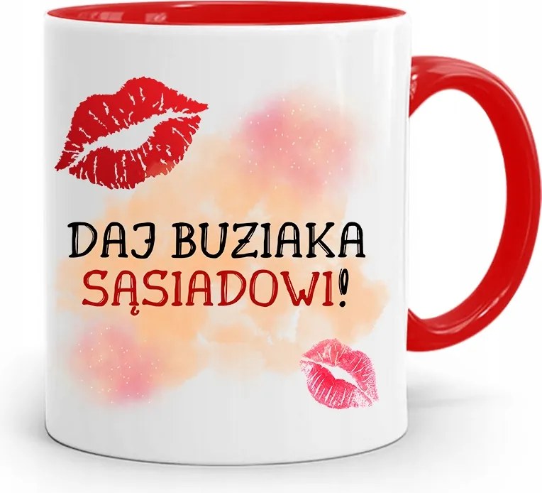 Szomszédnak Piros Ajándék Bögre fényképes nyomtatással