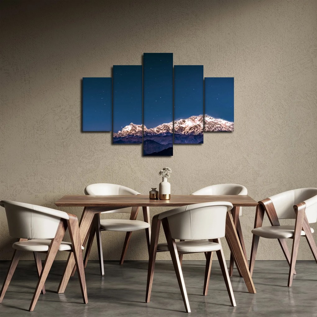 A hegyek és az éjszakai égbolt képe (150x105 cm)