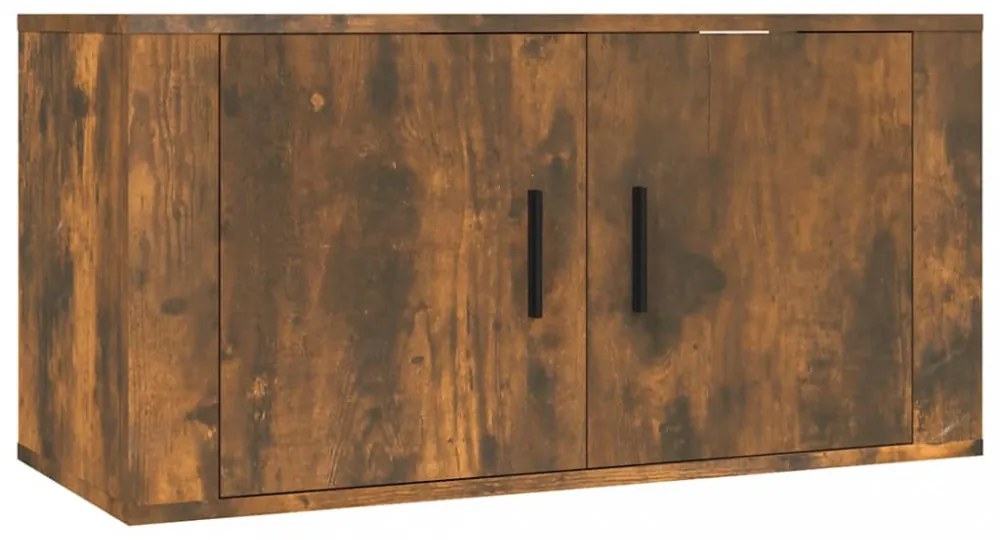 füstös tölgy színű fali TV-szekrény 80 x 34,5 x 40 cm
