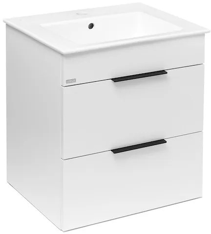 Jika Plan fürdőszobaszekrény mosdóval 55x44,1x62,2 cm fehér h4536121763001 PLAN55ZBI
