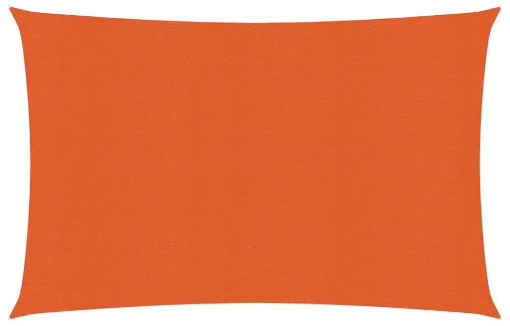 narancssárga HDPE napvitorla 160 g/m² 2,5 x 4 m