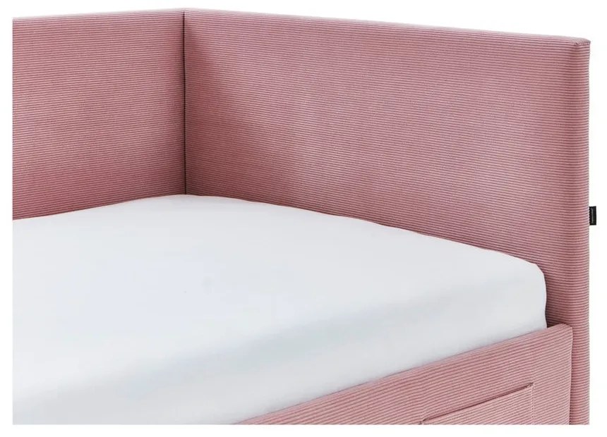 Rózsaszín ágyneműtartós sarok gyerekágy 120x200 cm Cool – Meise Möbel