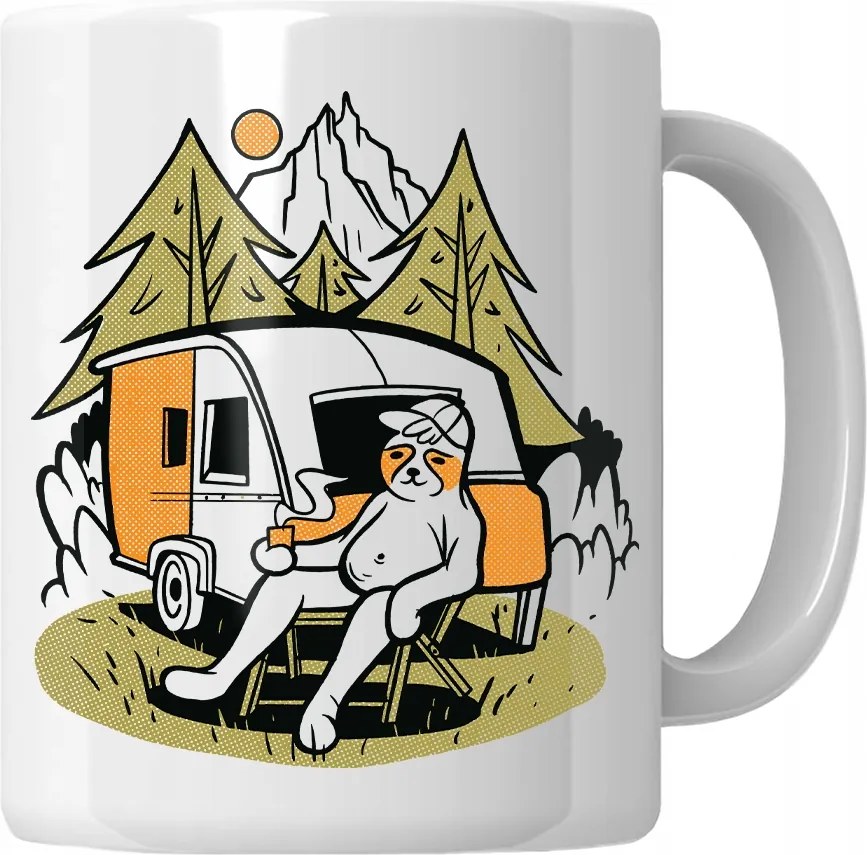 Bögre Kemping a hegyekben Ajándék Hegyek Túrázás Erdő 18-99