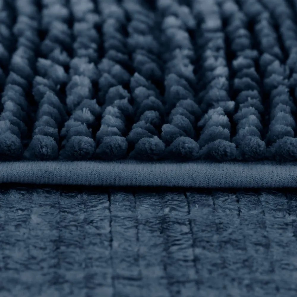 Sötétkék fürdőszobai kilépő 70x120 cm Bati – Restilo