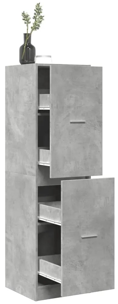 betonszürke szerelt fa patikaszekrény 40 x 41 x 144,5 cm