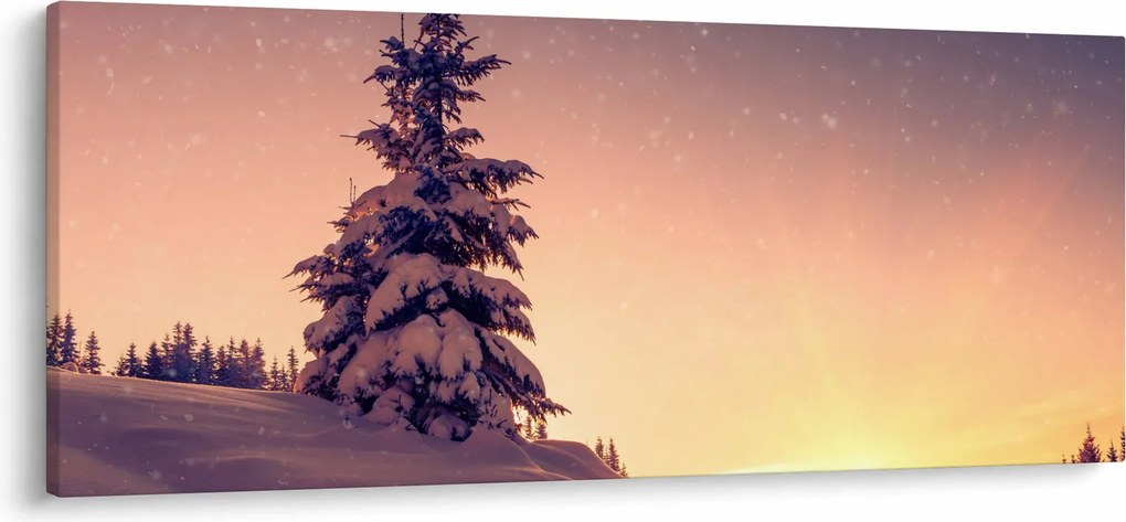 Havas fa egy réten képe (120x50 cm)
