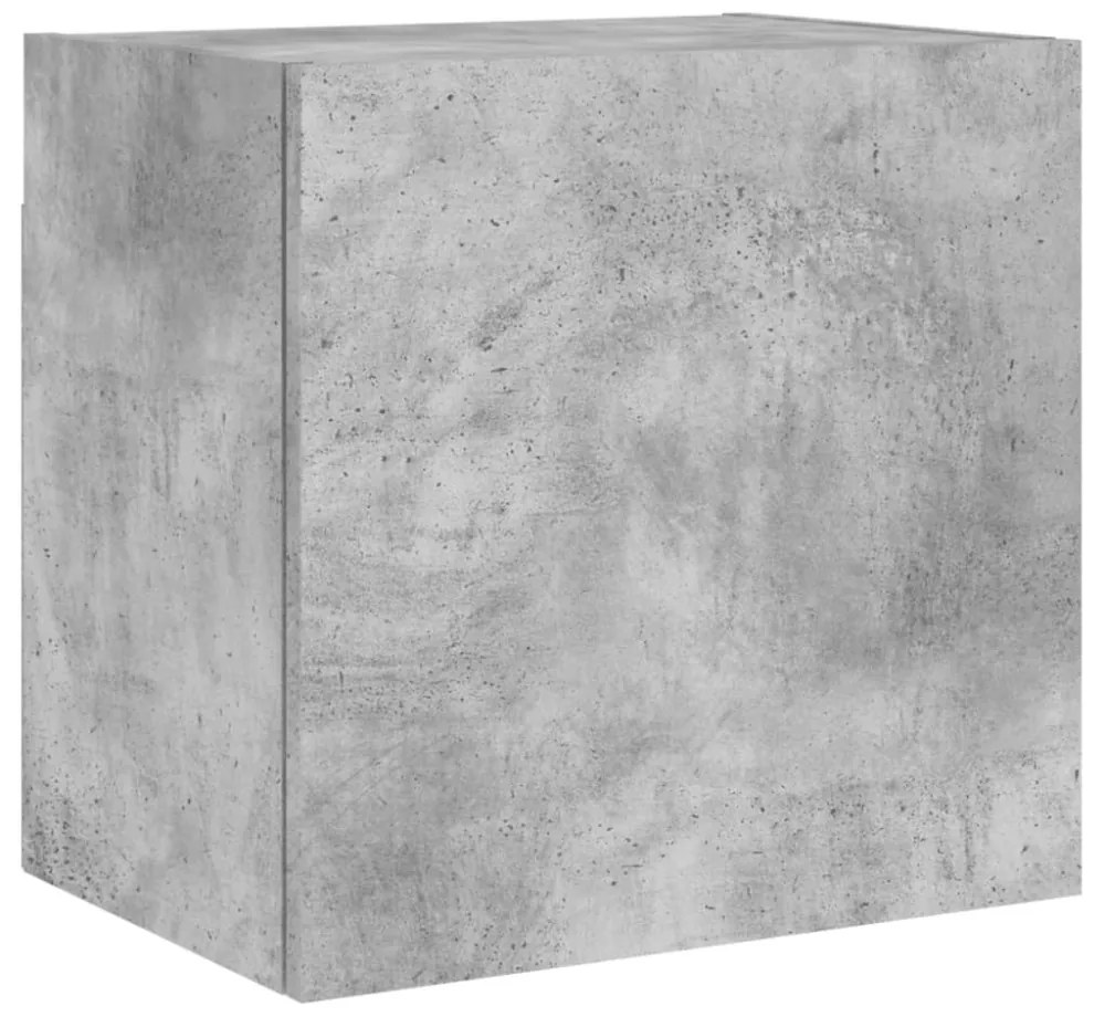 betonszürke szerelt fa fali TV-szekrény 40,5 x 30 x 40 cm