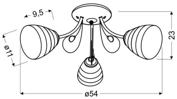 Csillár SIMPLI 3xE27/40W/230V
