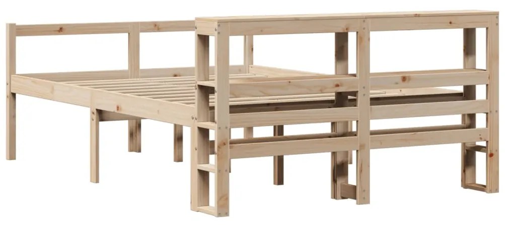 tömör fenyőfa ágy időseknek fejtámlával 140 x 190 cm