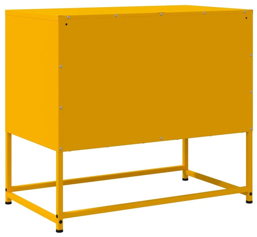 mustársárga acél TV-szekrény 68,5x39x60,5 cm