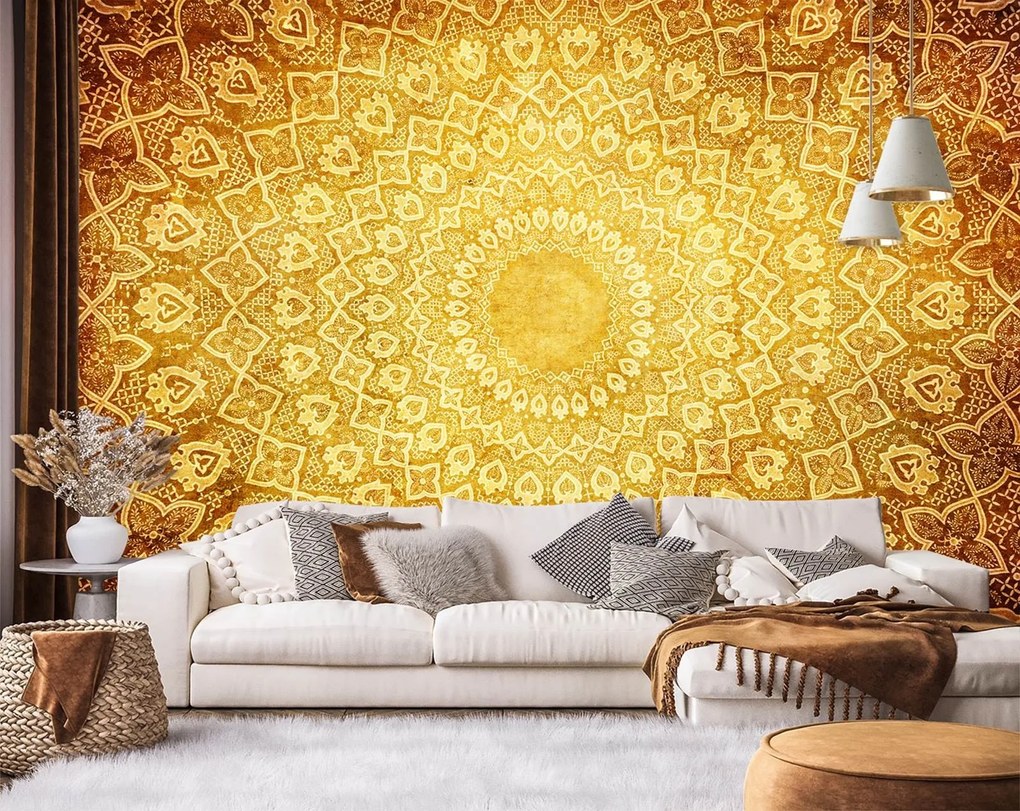 Gario Fotótapéta Keleti arany mandala Anyag: Vlies, Méret: 200 x 140 cm