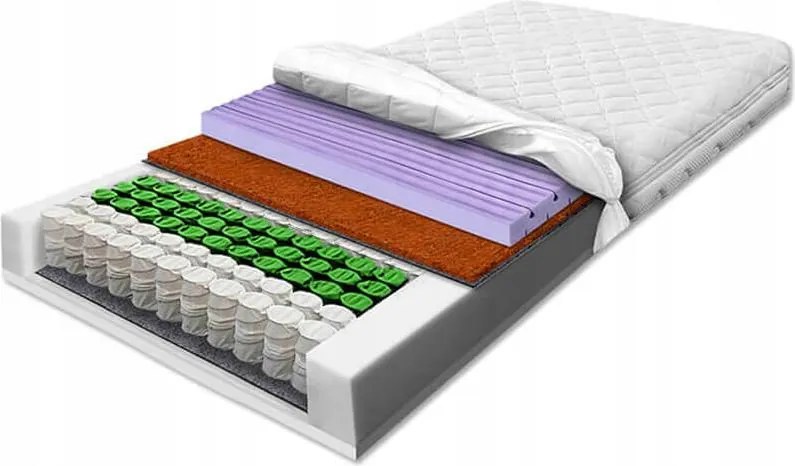 Pocket matrac 80x190 masszírozó, légáteresztő, 24 cm magas, kókuszrostos, gerinckímélő H3