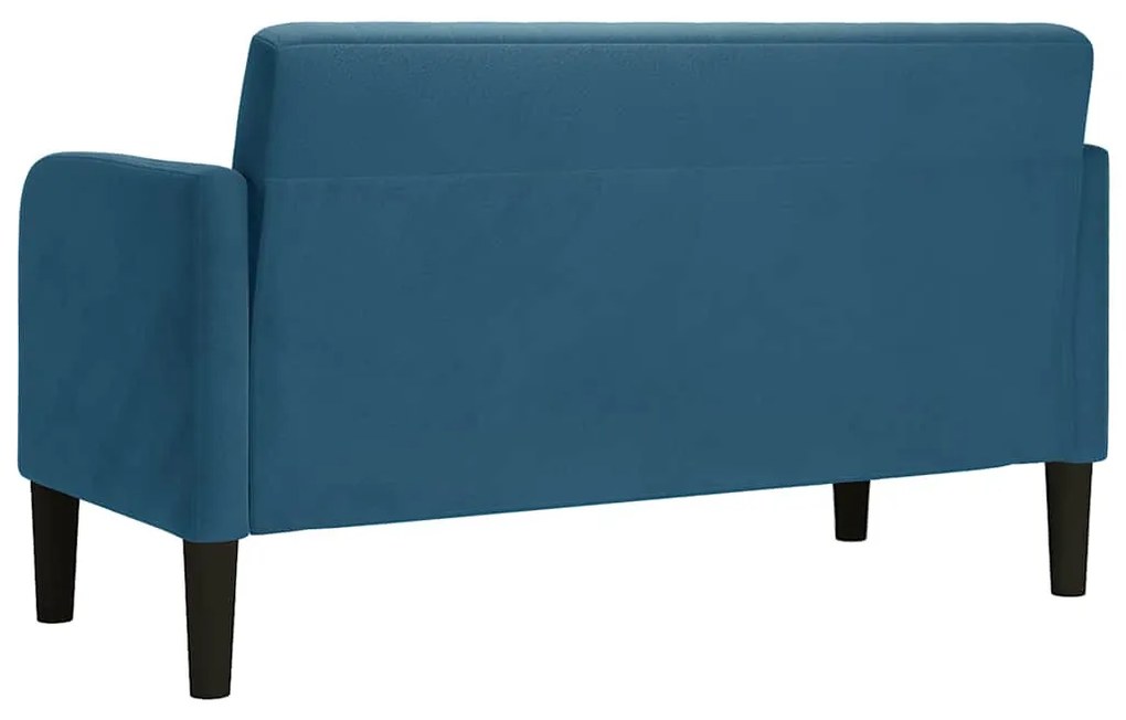 kék bársony loveseat kanapé 109 cm