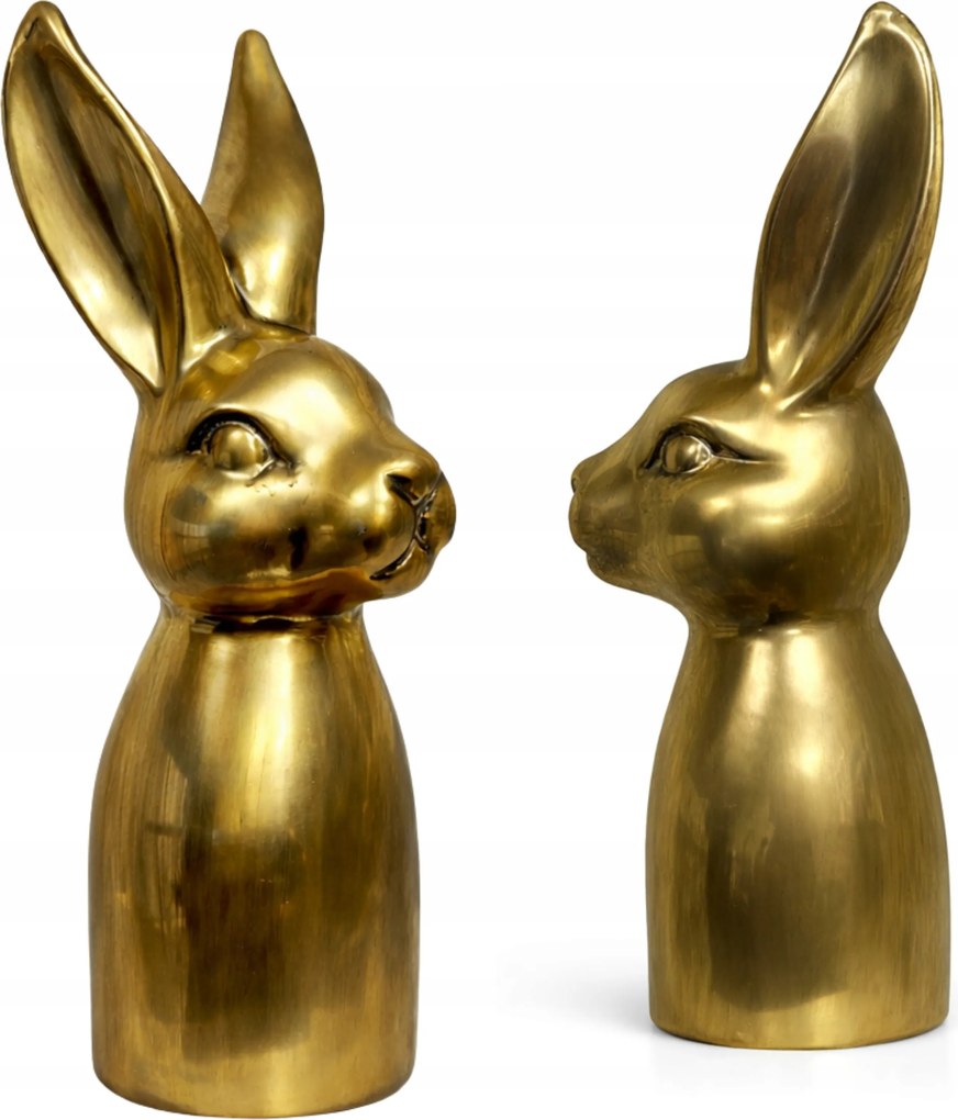 Arany Húsvéti Nyuszi 25 cm Nagy Kerámia Figura Karácsonyi Dekoráció