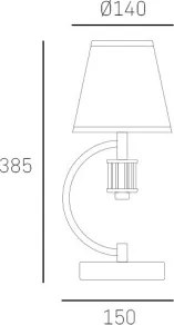 COSMOLIGHT T01193CH-WH LIVERPOOL Kristály Asztali lámpa Króm, Átlátszó E14 IP20
