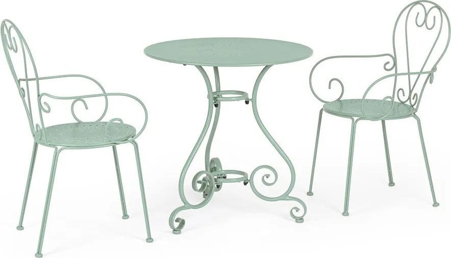 Mentazöld fém kerti szék Etienne – Bizzotto