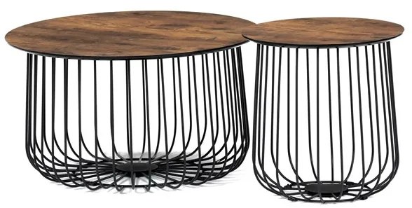 Dohányzóasztal 60×60 cm, MDF, Vad Tölgy. AF-3007 OLW