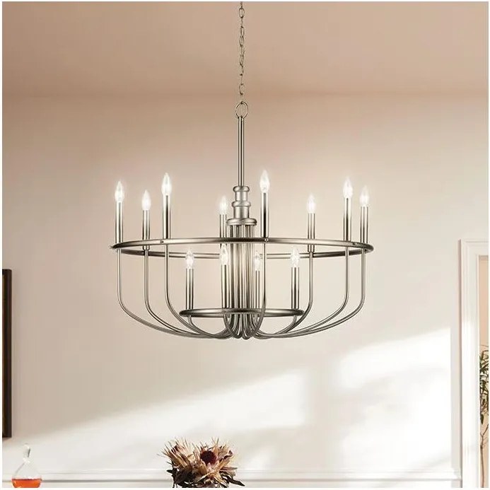 Kichler KL-CAPITOL-HILL12-BN - CAPITOL HILL láncos csillár 12xE14/40W/230V króm