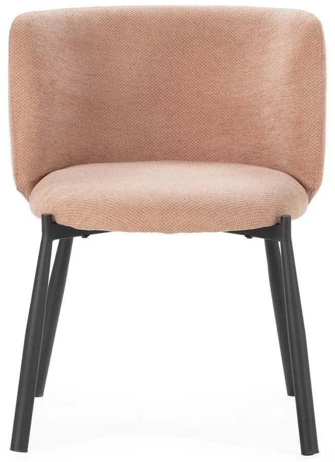 Barackszínű kárpitozott étkezőfotel szett 2 db-os Ginny – MOME