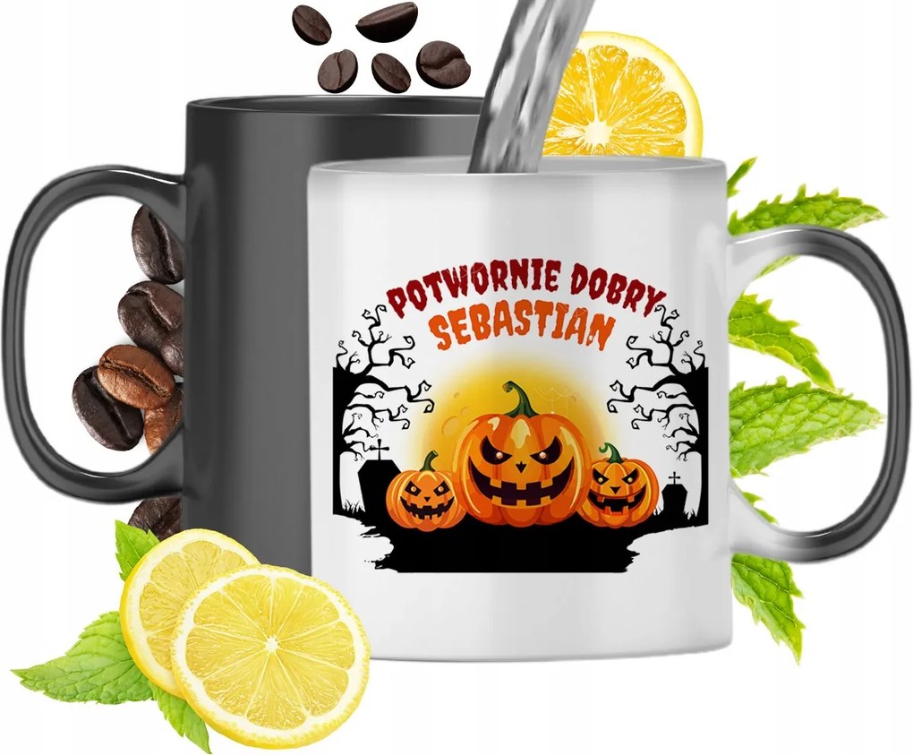 Mágikus bögre Sebastiannak Fekete matt nyomott mintával 330ml