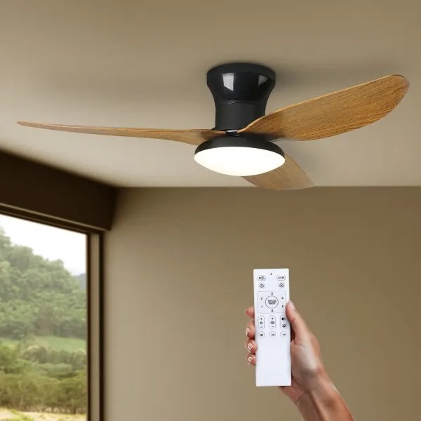Brilagi-LED állítható mennyezeti ventilátor LED/30W/230V 3000-6500K fekete/barna