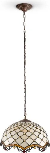 BRILAGI - Tiffany vitrázs csillár láncon IVORY 1xE27/60W/230V Ø 40 cm