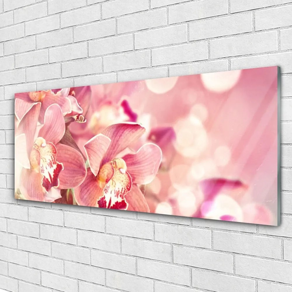 Üvegfotó virágok növények 120x60cm