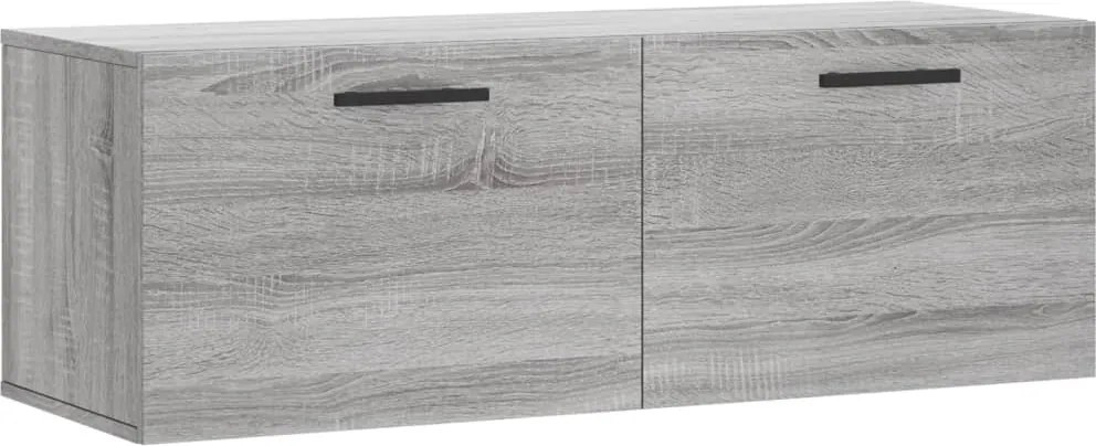 vidaXL szürke sonoma színű szerelt fa faliszekrény 100 x 36,5 x 35 cm