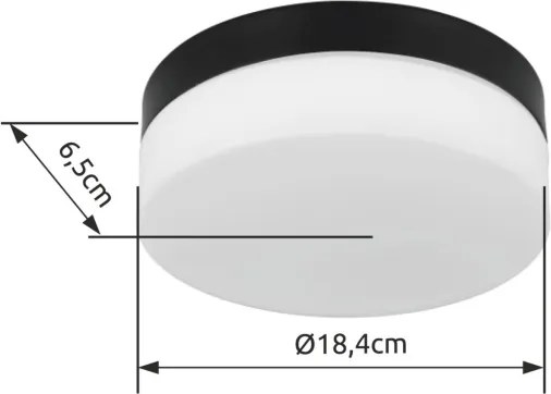 Globo 32111B - Fürdőszobai lámpa VRANOS 1xE27/60W/230V átm. 18,4 cm IP44