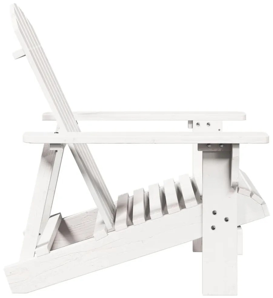 fehér tömör fenyőfa Adirondack szék 69 x 85 x 90,5 cm