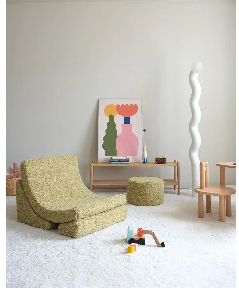 Zöld buklé gyerek puff – Wigiwama