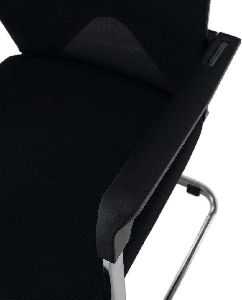 Tárgyalószék, fekete, RAVIL