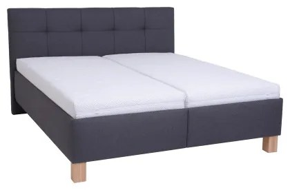Kárpitozott MARIA ágy matraccal és ágyneműtartóval 160x200 cm szürke