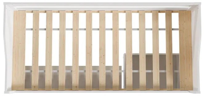 Juskys Nalu gyerekágy 90x200 cm tárolóval - fehér