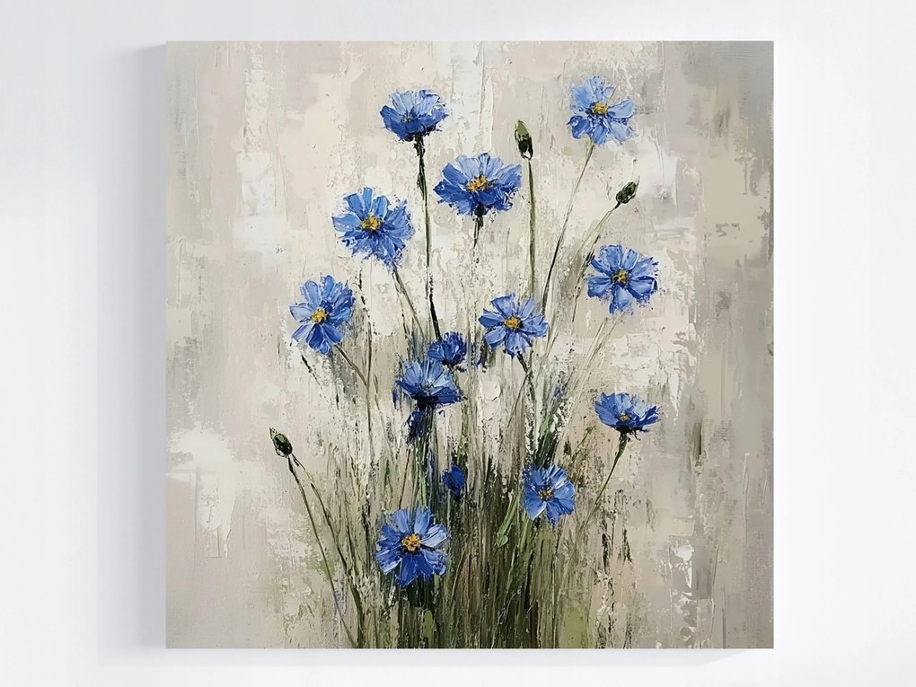 Vászonkép Canvas Természet Növények Kert Rét Kék Virágok 40x40