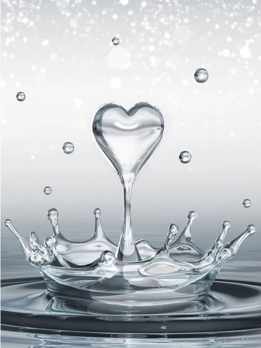 Fotótapéta Víz szíve Szerelem vinil absztrakt finomság 184x254 +ragasztó
