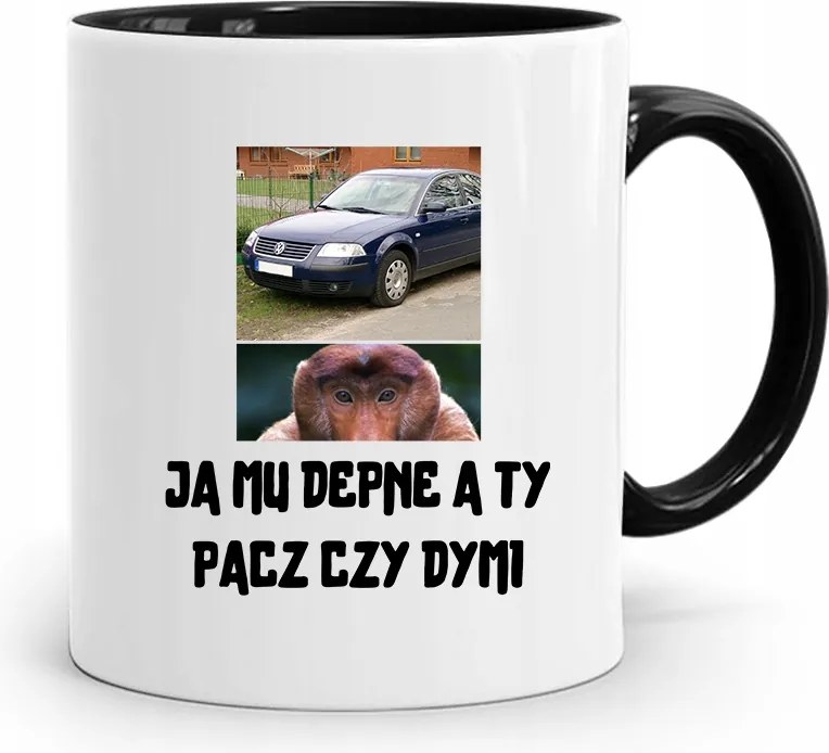 Bögre Fekete Hordozó Janusz Én Neki Tapadós Ajándék nyomott mintával