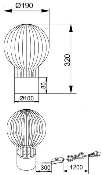 Reality - Asztali lámpa DAVE 1xE27/40W/230V